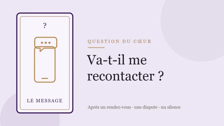 Illustration d'une bulle de message et d'un téléphone, pour la question va-t-il me recontacter au tarot